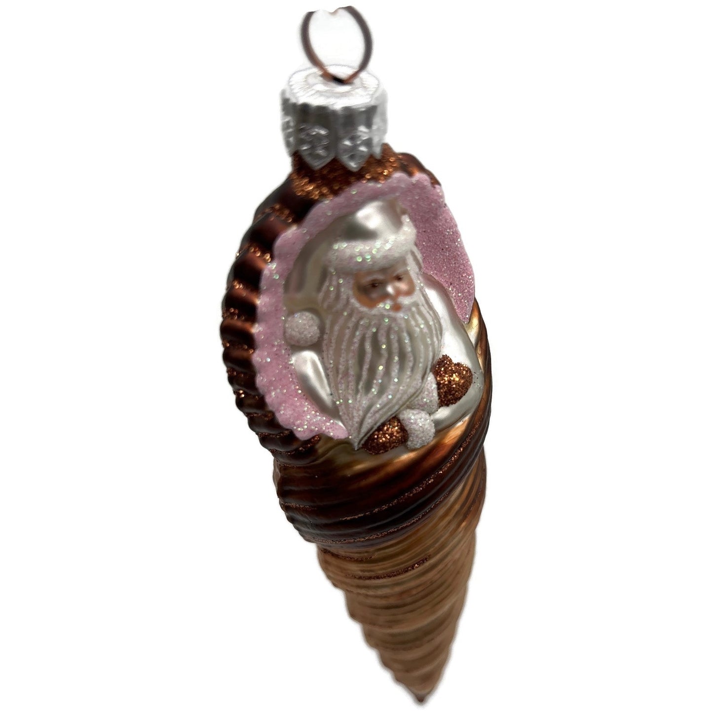 Patricia Breen Triton Santa Brown Seashell Nautical Christmas Tree Ornament