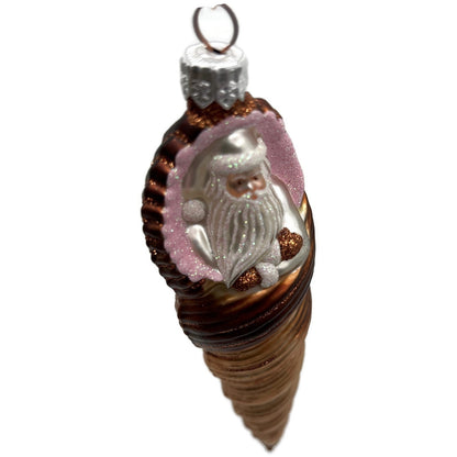 Patricia Breen Triton Santa Brown Seashell Nautical Christmas Tree Ornament
