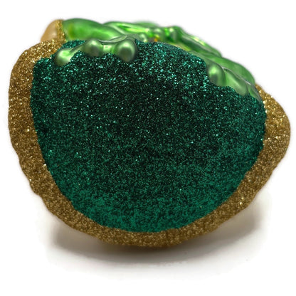 Patricia Breen Frog King Gold Glitter Green Animal Christmas Tree Ornament