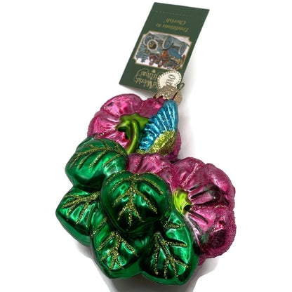 Magnificent Hummingbird Ornament Floral Christmas Tree OWC Old World Christmas