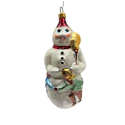 Christopher Radko Snow Dancing Blown Glass Christmas Holiday Tree Ornament 1994