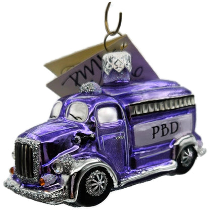 Patricia Breen Brave True Lavender Fire Truck Christmas Tree Ornament CATZ