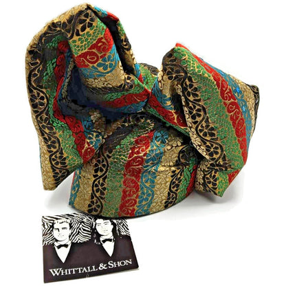 Whittall And Shon Womens Multicolor 2518 Ababa Draped Turban with Jewel Brooch