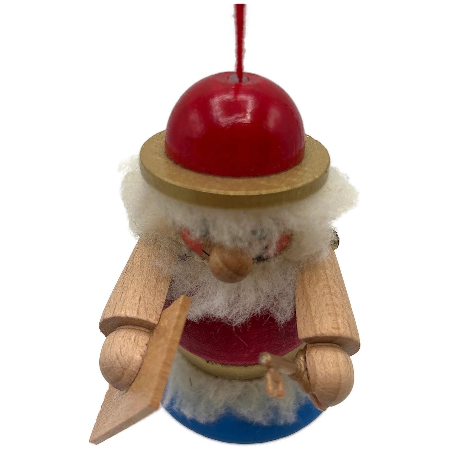 Steinbach St Peter German Wooden Christmas Ornament Red Gold Vintage