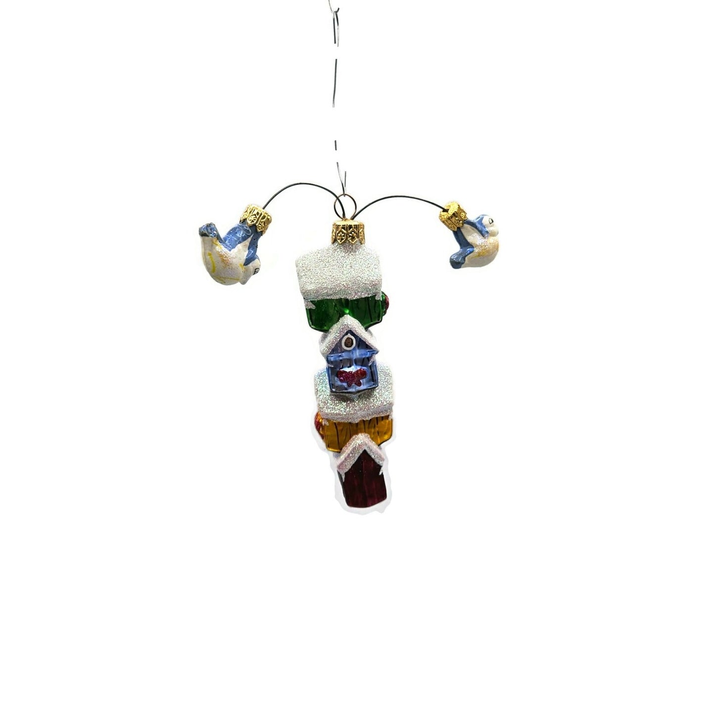 Christopher Radko Mobile Birdhouse Tweets Blue Birds Christmas Tree Ornament