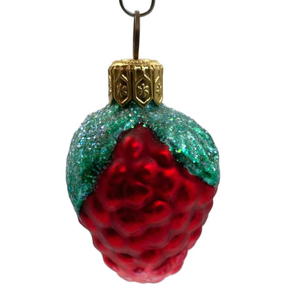 Patricia Breen Frosted Raspberry Red Fruit Summer Christmas Tree Ornament