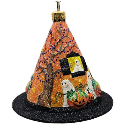 Patricia Breen Villa Boo Black Moons Pumpkin Ghost Halloween Christmas Ornament