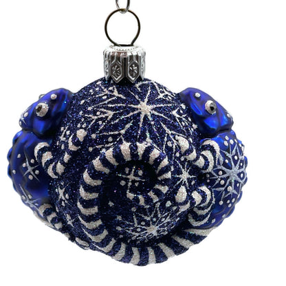 Patricia Breen For James Twice Snowflakes Cobalt Chameleon Christmas Ornament