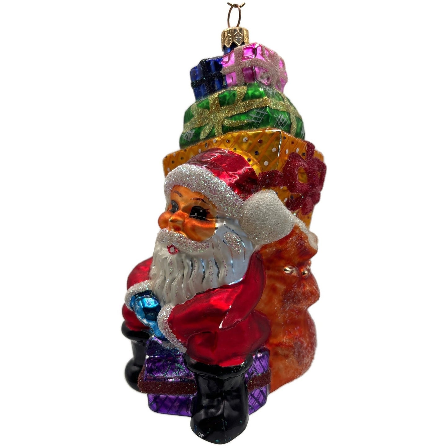 Christopher Radko Piled Mile High Santa Claus Christmas Tree Ornament 97-234-0