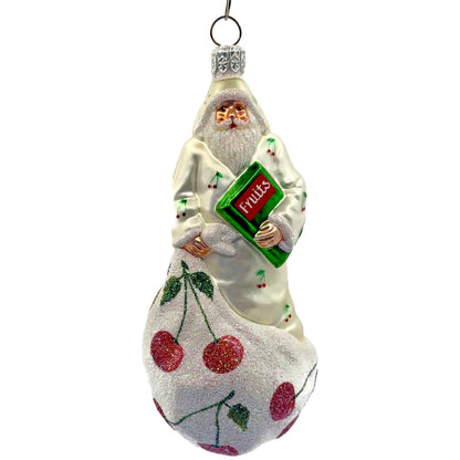 Patricia Breen Kris Kringle Market Day Cherries Santa Christmas Ornament 2197