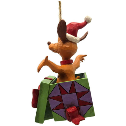 Jim Shore Dr. Seuss The Grinch Max the Dog in Present Enesco Christmas Ornament