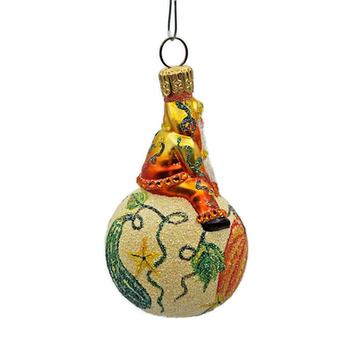 Patricia Breen Snow Frolic Sumptuous Gourd Santa Claus Glass Fall Ornament 23513