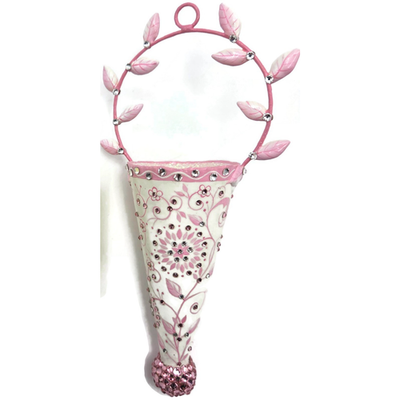 Patricia Breen Christmas Cornucopia Chinoiserie Pink Basket Spring Ornament 324311
