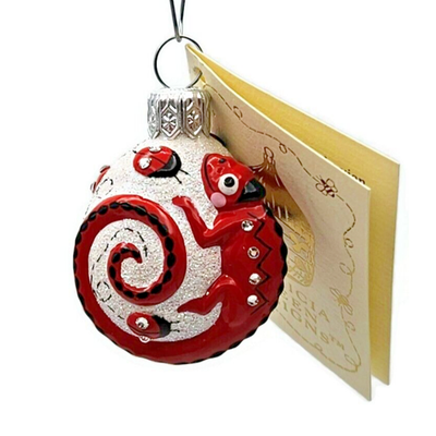 Patricia Breen Springtime Chameleon Ladybugs Red Spring Christmas Ornament 29290