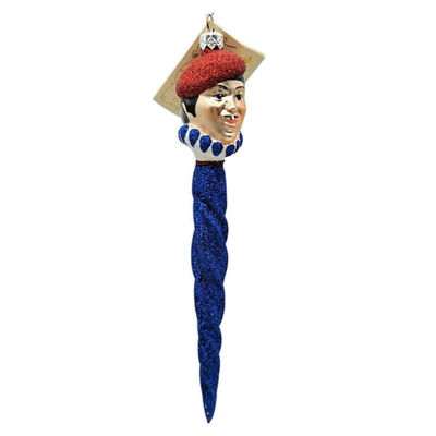 Patricia Breen French Twist Blue Glitter Icicle Christmas Holiday Ornament 95521