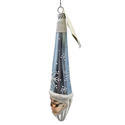 Patricia Breen Winter Wizard Ice Blue Santa Snowflakes Christmas Ornament 95213