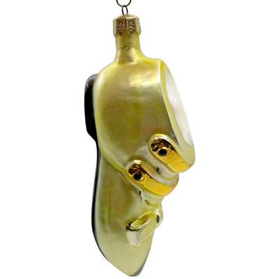 Christopher Radko Dapper Shoe Yellow Holiday Glass Christmas Ornament 91 003 05