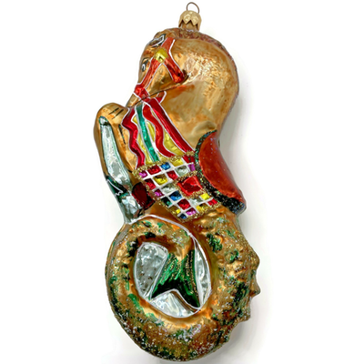 Christopher Radko Neptunes Charge Seahorse Glass Christmas Ornament 95 113 02