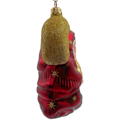 Patricia Breen Madonna of the Night Bordeaux Gold Stars Christmas Ornament5