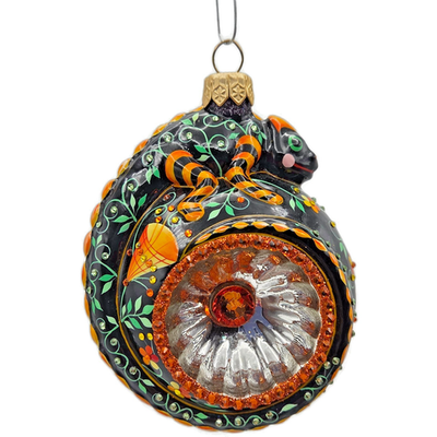 Patricia Breen Happy Holidays Hamish Chameleon Reflector Christmas Ornament 31631