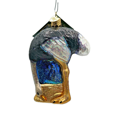 Old World Christmas Ostrich Head in the Sand Animal Glass OWC Holiday Ornament0