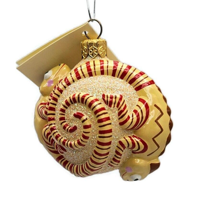 Patricia Breen Once Again for James Gingerbread Chameleon Striped Ornament 26691