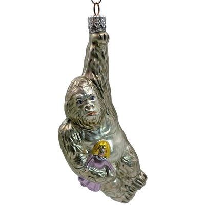 Patricia Breen Manhattan Ape Pearl Purple Plane 2 Part Christmas Ornament 98286