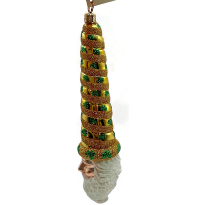 Patricia Breen Sucre Santa Clover Gold St Patricks Glass Christmas Ornament 20387