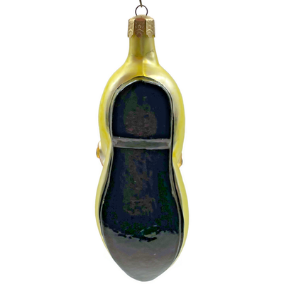Christopher Radko Dapper Shoe Yellow Holiday Glass Christmas Ornament 91 003 07