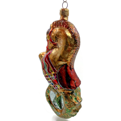 Christopher Radko Neptunes Charge Seahorse Glass Christmas Ornament 95 113 08