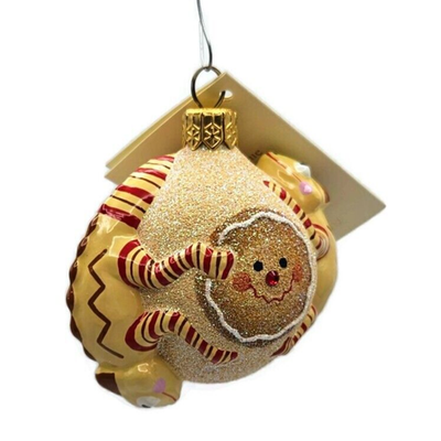 Patricia Breen Once Again for James Gingerbread Chameleon Striped Ornament 26693