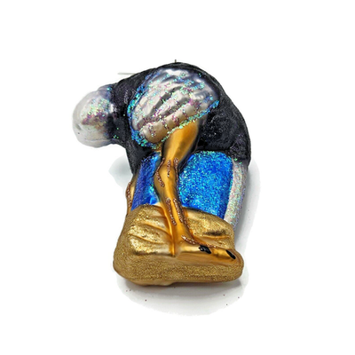 Old World Christmas Ostrich Head in the Sand Animal Glass OWC Holiday Ornament6