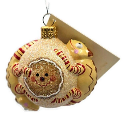Patricia Breen Once Again for James Gingerbread Chameleon Striped Ornament 26694
