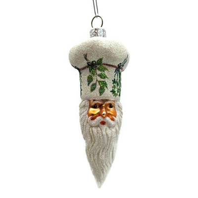 Patricia Breen Bon Appetite Herbs Santa Chef Head Leaves Christmas Ornament 22141