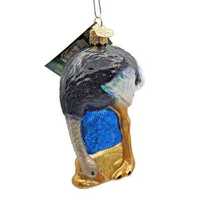 Old World Christmas Ostrich Head in the Sand Animal Glass OWC Holiday Ornament1