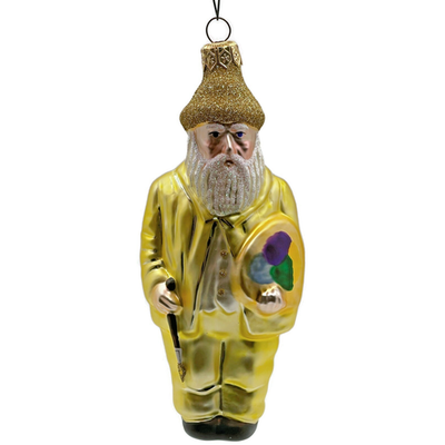 Patricia Breen M Claude Monet Yellow Artist Palette Christmas Ornament AIC 95950