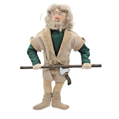 Gladys Boalt Little John Robin Hood Signed Fabric Handmade Christmas Ornament0