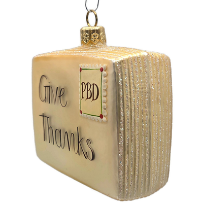 Patricia Breen Greetings Give Thanks Turkey Postcard Christmas Ornament 25134