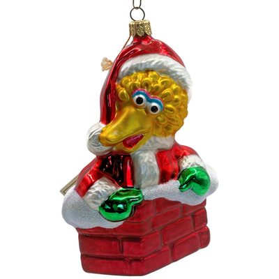 Kurt S Adler Polonaise Big Bird Santa Sesame Street Chimney Christmas Ornament1