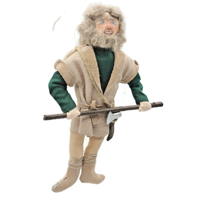 Gladys Boalt Little John Robin Hood Signed Fabric Handmade Christmas Ornament1