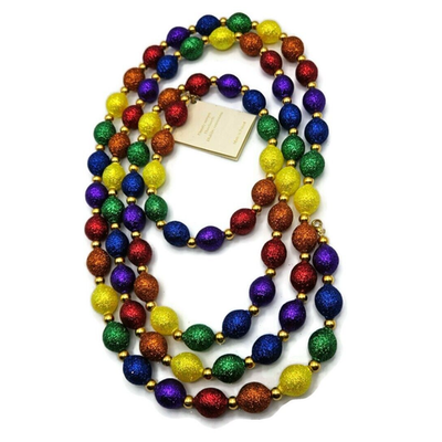 Patricia Breen Garland 2 Decorate Rainbow Christmas Holiday Bead Decoration 22704