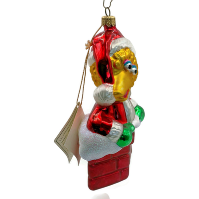 Kurt S Adler Polonaise Big Bird Santa Sesame Street Chimney Christmas Ornament2