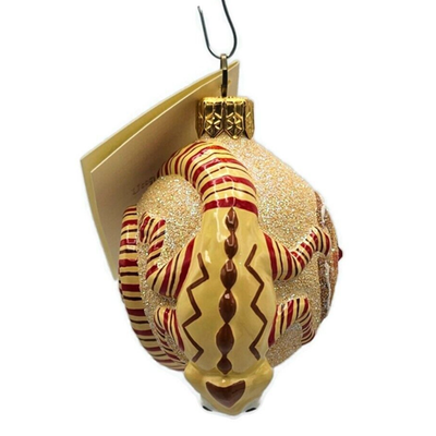 Patricia Breen Once Again for James Gingerbread Chameleon Striped Ornament 26697