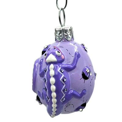 Patricia Breen Springtime Chameleon Ladybugs Lavender Glass Spring Ornament 29291