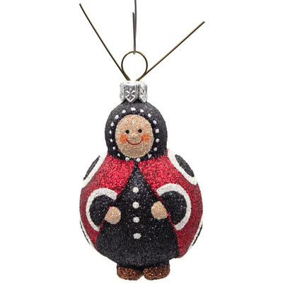 Patricia Breen Ladybug Masquerade Red Glittered Spring Christmas Ornament 27290