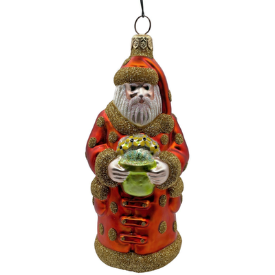 Patricia Breen Trustee Garden Santa Extra Dots Spring Christmas Ornament 9600SAV0