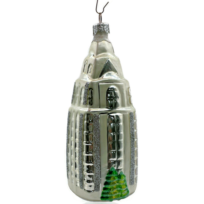 Patricia Breen Manhattan Ape Pearl Purple Plane 2 Part Christmas Ornament 98289