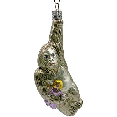 Patricia Breen Manhattan Ape Pearl Purple Plane 2 Part Christmas Ornament 98284