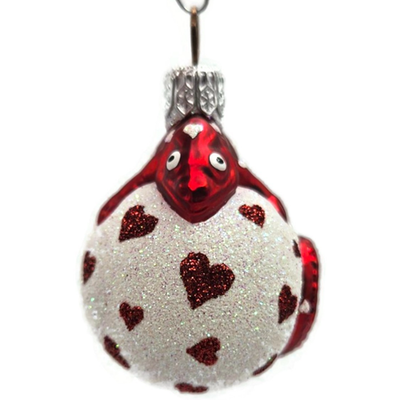 Patricia Breen Miniature Chameleon Surprise Hearts Valentines Ornament 22394