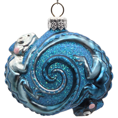 Patricia Breen Once Again for James Turquoise Chameleon Christmas Ornament 26692